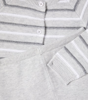 Baby Justio striped cardigan and pants set | Bonpoint