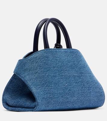Hug Small denim tote bag | Ferragamo