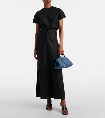 Hug Small denim tote bag | Ferragamo