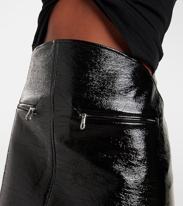 Jupe midi en cuir synthétique | Courrèges