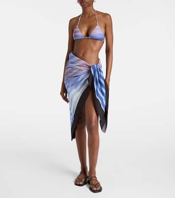 Printed cotton beach cover-up | Jean Paul Gaultier