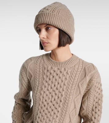 Cable-knit cashmere beanie | Loro Piana
