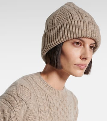 Cable-knit cashmere beanie | Loro Piana