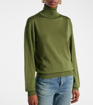 羊毛、羊绒与真丝高领毛衣 | Saint Laurent