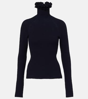울 실크 블렌드 터틀넥 탑 | Alaïa