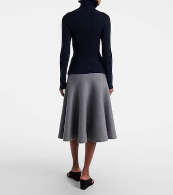 울 실크 블렌드 터틀넥 탑 | Alaïa