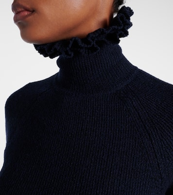 울 실크 블렌드 터틀넥 탑 | Alaïa