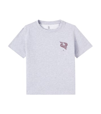 T-shirt in cotone con stampa | Brunello Cucinelli Kids