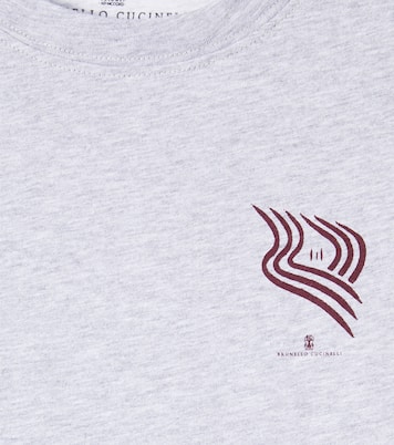 T-shirt in cotone con stampa | Brunello Cucinelli Kids