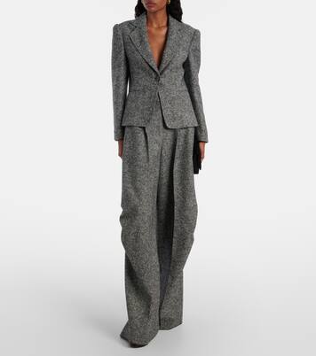 Simone wool and silk tweed wide-leg pants | Max Mara