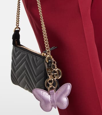 Butterfly 레더 백 참 | Gucci