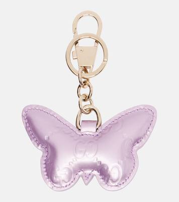 Butterfly 레더 백 참 | Gucci