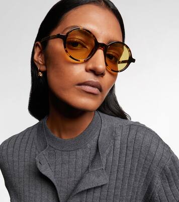 Slim Ribbon round sunglasses | Bottega Veneta