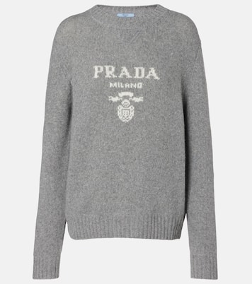 بلوفر من الصوف والكشمير بلوغو | Prada
