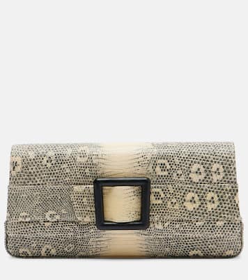 Maygot snake-effect leather clutch | Manolo Blahnik