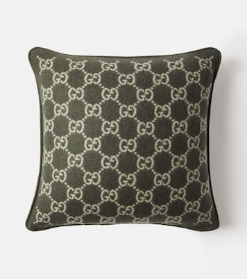 GG wool and cashmere jacquard cushion | Gucci