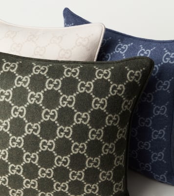 GG wool and cashmere jacquard cushion | Gucci