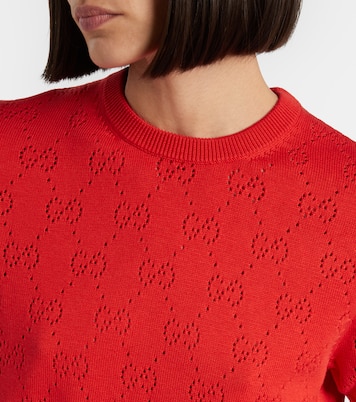 GG pointelle silk and cotton sweater | Gucci