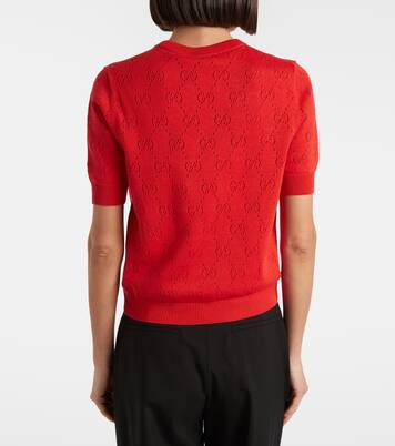 GG pointelle silk and cotton sweater | Gucci