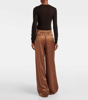 Weite Hose Dijon aus Seidensatin | Joseph