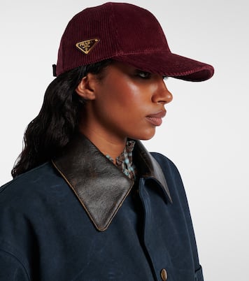 Gorra de pana de algodón | Prada