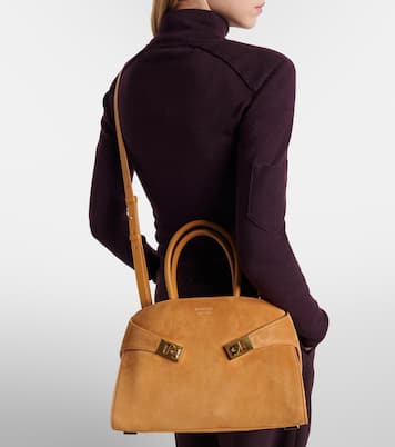 Hug Medium suede tote bag | Ferragamo