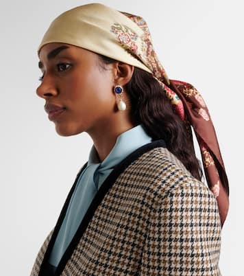 Printed silk twill scarf | Valentino