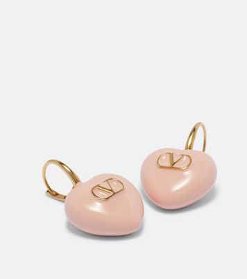 Boucles d'oreilles Cœur Royal VLogo en émail | Valentino