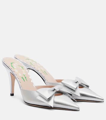 Metallic leather mules | Valentino Garavani