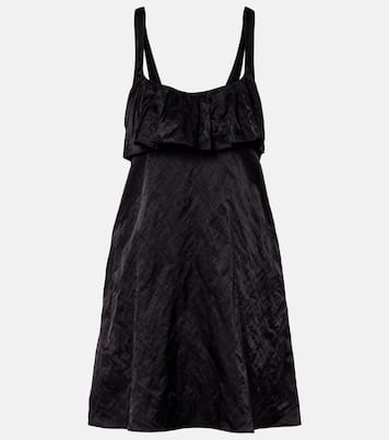 Vestido corto de satén con volantes | Chloé