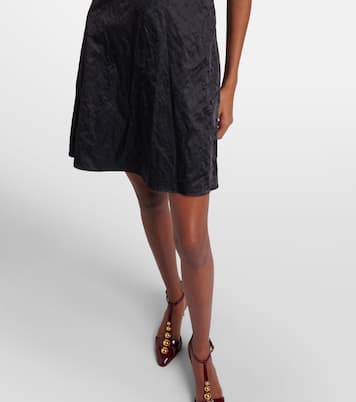 Vestido corto de satén con volantes | Chloé