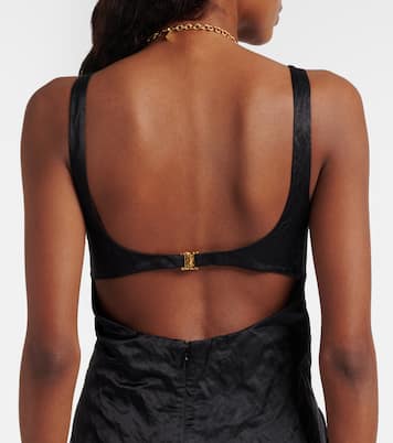 Vestido corto de satén con volantes | Chloé