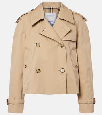 Cropped cotton gabardine jacket | Burberry