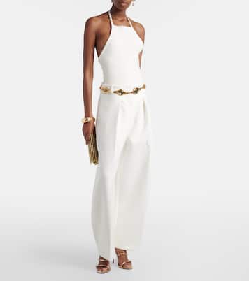 Bettina Mini leather-trimmed crochet clutch | Christian Louboutin