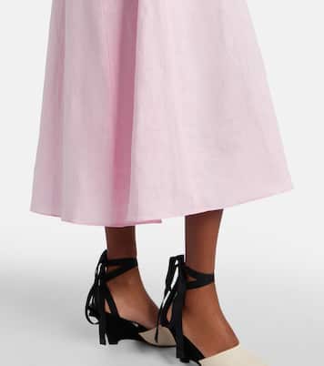 Marais halterneck linen midi dress | Faithfull