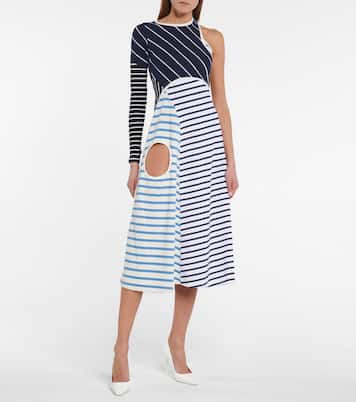 Striped cotton midi dress | Marine Serre