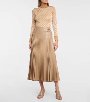 Metallic jacquard mockneck sweater | Rabanne