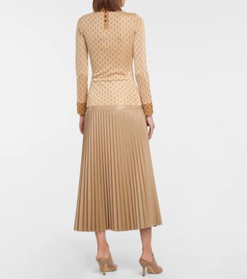 Metallic jacquard mockneck sweater | Rabanne