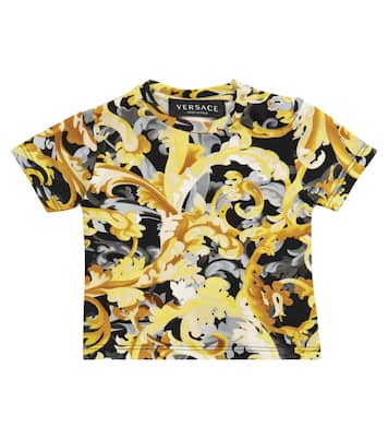 Baby - T-shirt in cotone stretch con stampa | Versace Kids