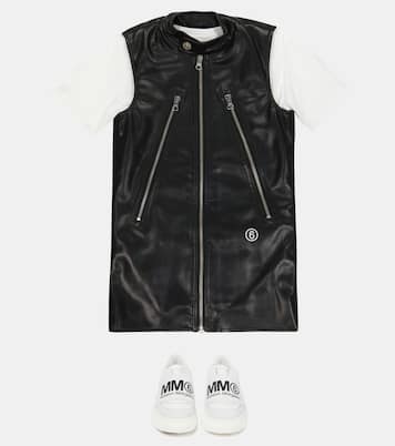Faux-leather dress | MM6 Maison Margiela Kids