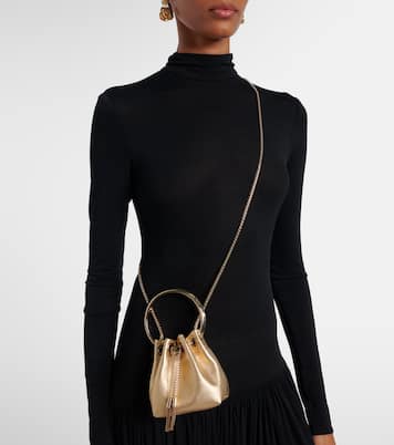 Bucket Bag Bon Bon Micro aus Metallic-Leder | Jimmy Choo