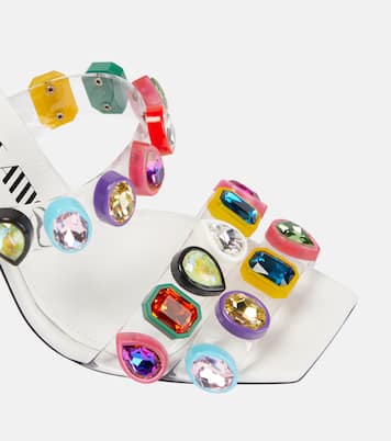Nanci embellished PVC mules | The Attico