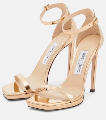 Sandalen Alva aus Metallic-Leder | Jimmy Choo