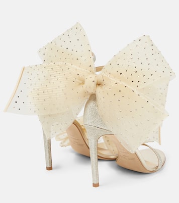 Aveline 100 bow-trimmed sandals | Jimmy Choo