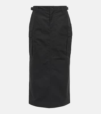 Cotton cargo midi skirt in black - Wardrobe NYC | Mytheresa