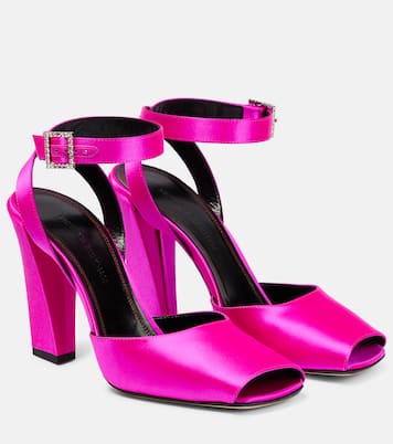 Embellished satin sandals | Victoria Beckham