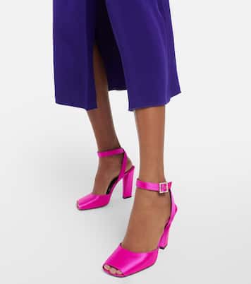 Embellished satin sandals | Victoria Beckham