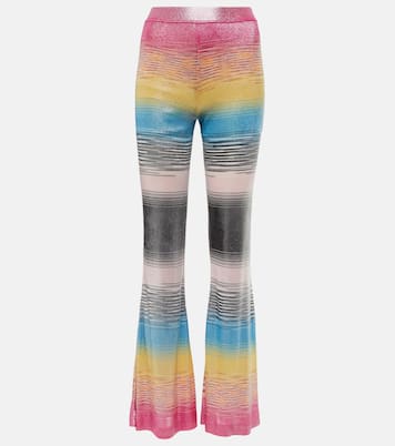 Lamé knit high-rise flares | Missoni