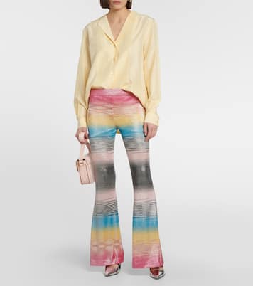 Lamé knit high-rise flares | Missoni