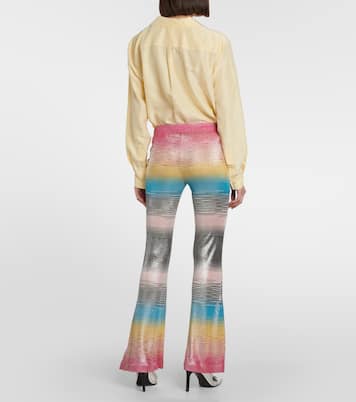 Lamé knit high-rise flares | Missoni